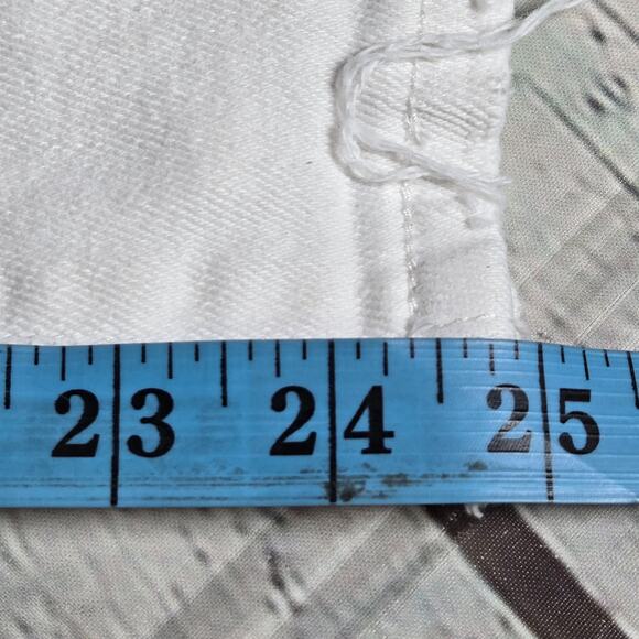 Risen Vintage Wash Straight Leg White Denim Jeans High Rise RDP5256 30/11 - Picture 13 of 13